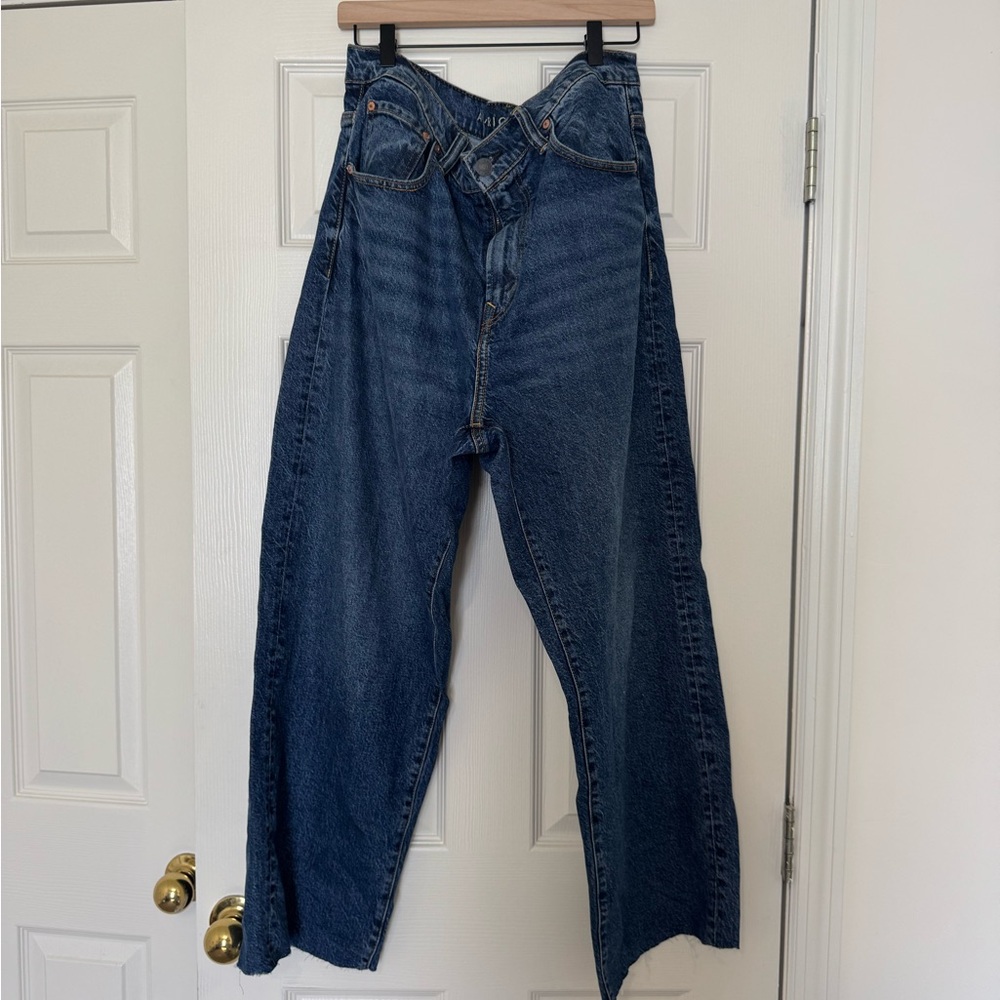 American Eagle Outfitters Dark Blue Boyfriend Jeans